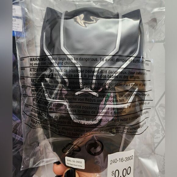 Nwt Boy's Halloween Costum Marvel Avengers Black Panther - Picture 6 of 6